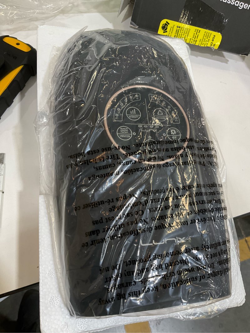 Condition photo showing As Is for Lunix LX3 Cordless Hand Massager, Shiatsu Massage Machine with Heat and Compression 6 Levels Pressure Point Therapy for Arthritis, Pain Relief, Carpal Tunnel and Finger Numbness Charcoal Black