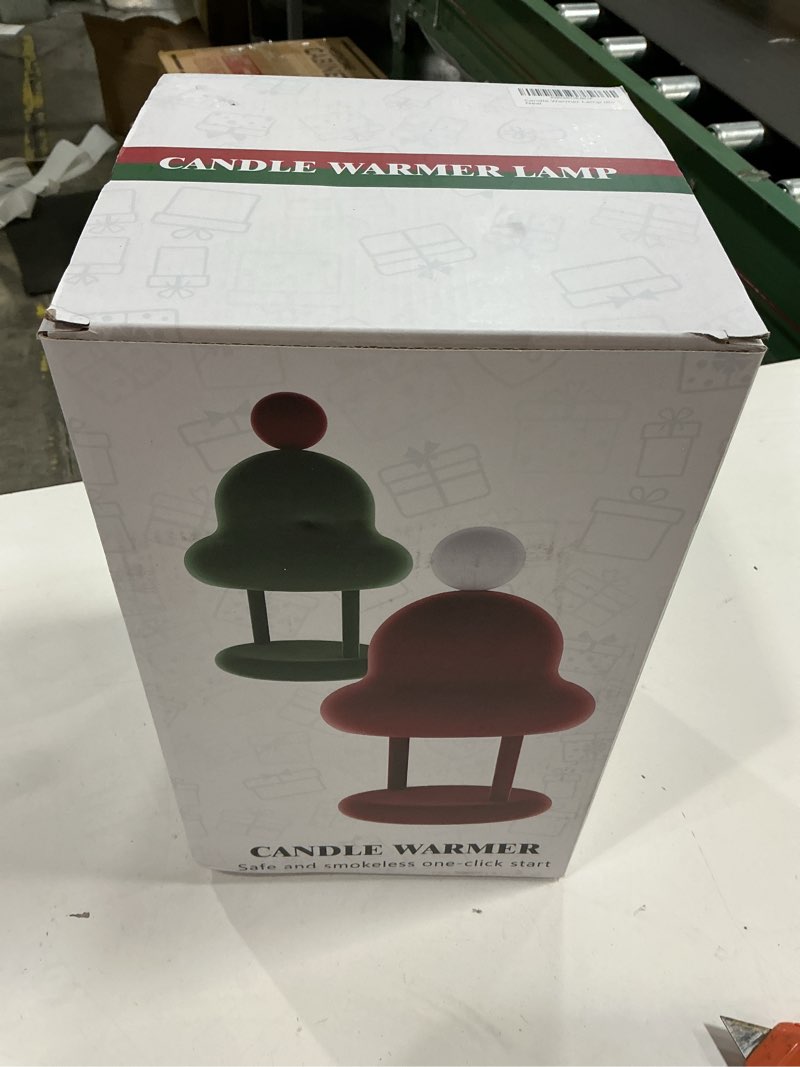 Condition photo showing New/Like New for Christmas Candle Warmer Lamp with Timer, Dimmable Wax Warmer Lamp, Flocking Candle Melter Lamp for Jar Candles, Christmas Birthday Gifts for Mom Women Red