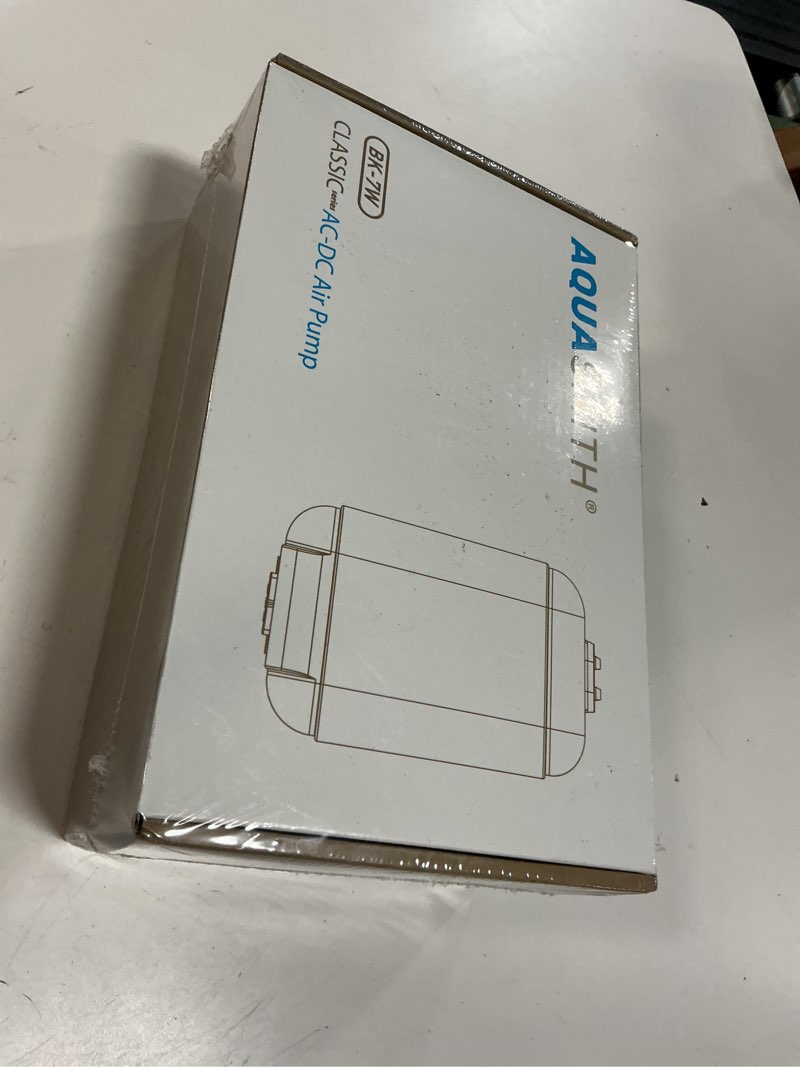 Condition photo showing New/Like New for aquasmith rechargebale aquarium air pump with battery, adjustable oxygen fish tank bubbler, quiet aerator for power outage, fishing, live fish transportation