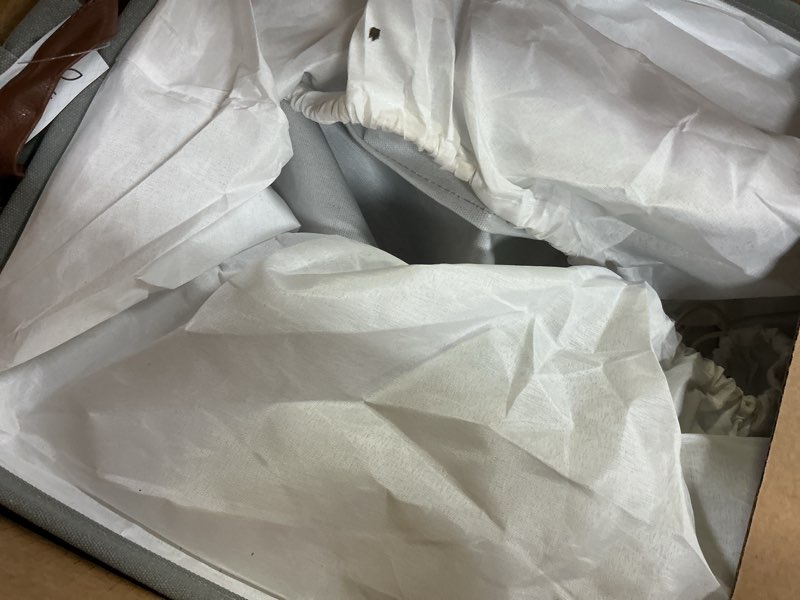 Condition photo showing Good Condition for Hinwo 70L Extra Large Storage Bins, 2-Pack Closet Organizers and Storage, Foldable Clothes Storage Baskets with Handles, Containers for Clothing, Blanket, Comforters, Toys, Bedding (Gray) 22" / 70L / 2-Pack Gray