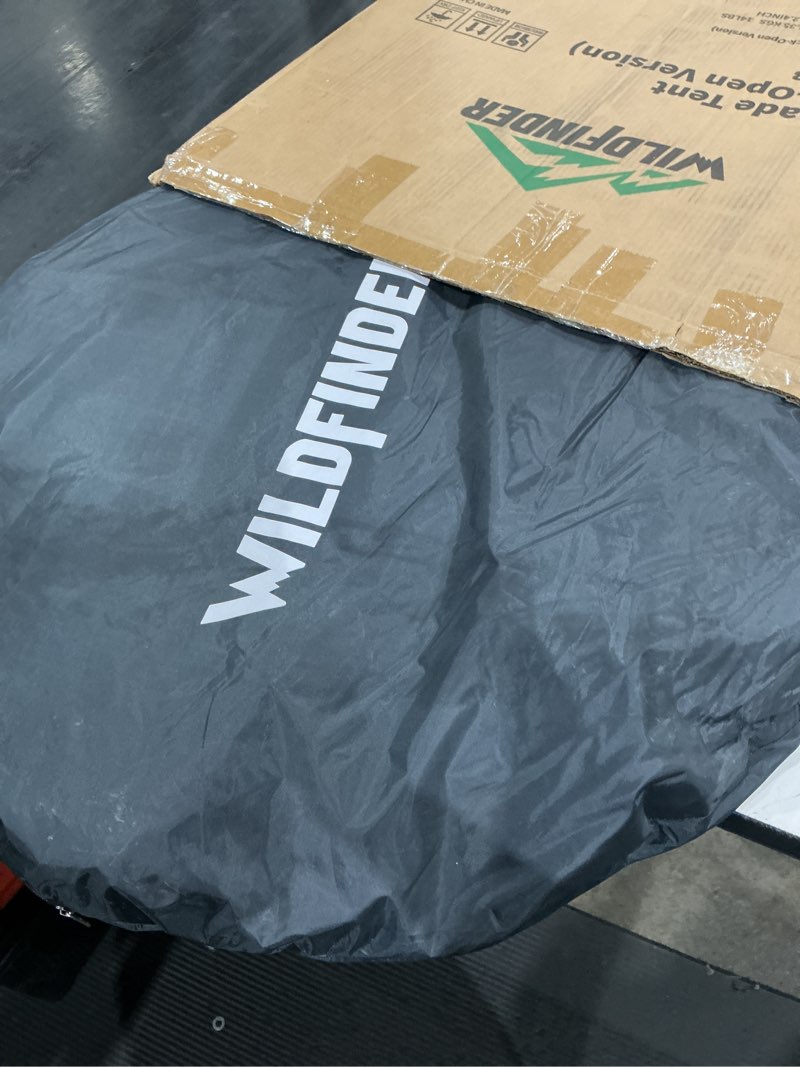 Condition photo showing As Is for wildfinder,sunshade tent(quick-open version );gray,gw:7.2 kgs,15.9 lbs.size:71x71x6 cm .28x28x2.4inch.
