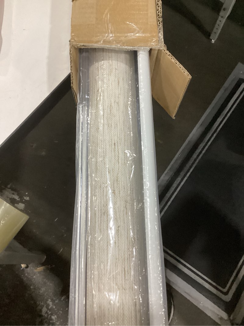Condition photo showing New/Like New for persilux free-stop cordless roller window shades light filtering window blinds for windows (cream 46" w x 72" h) natural woven fabric uv protection thermal insulation roller shades for windows, home 46"w x 72"h cream (light filtering)