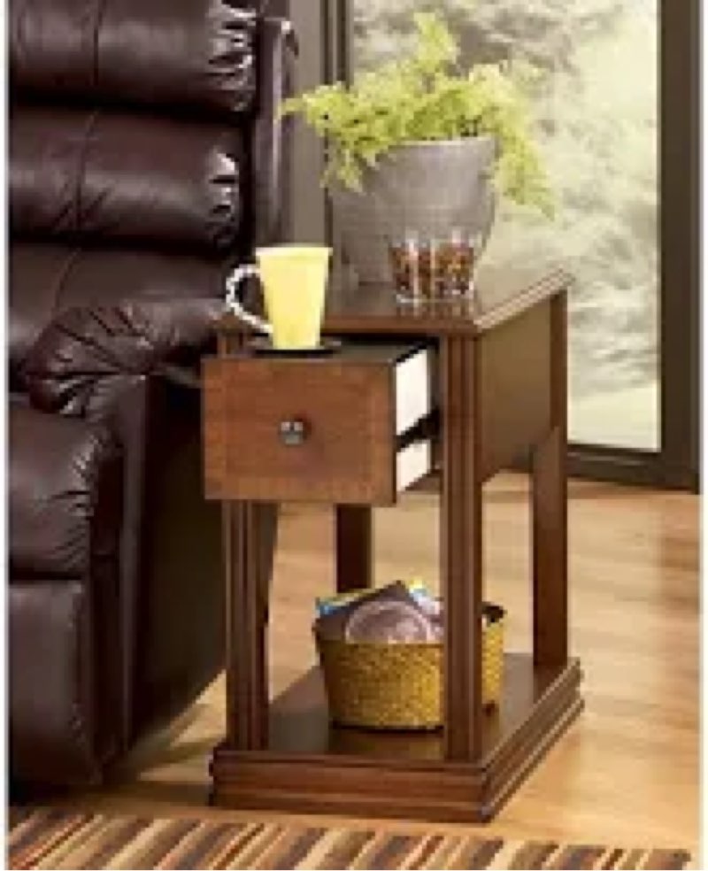Chair Side End Table With Storage