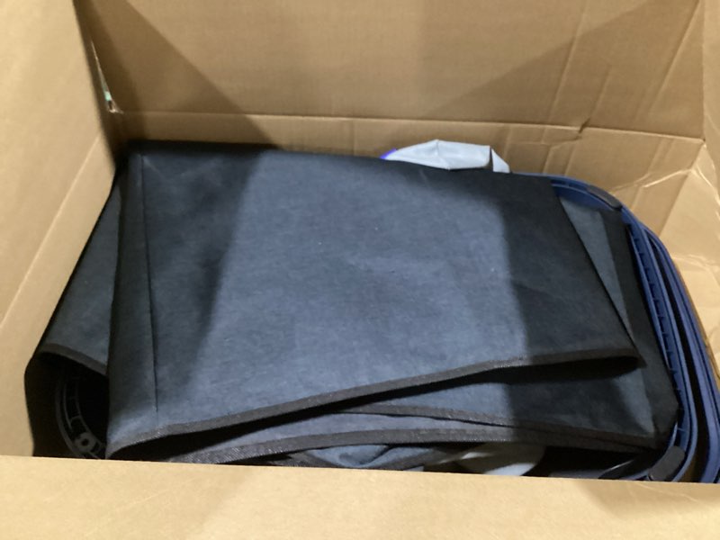 Condition photo showing As Is for Joseph Joseph Tota Trio 90 liter/23.8 gallon Laundry Hamper Separation Basket with lid, 3 Removable Washing Bags with Handles- Black Trio Black/Dark Blue 90L