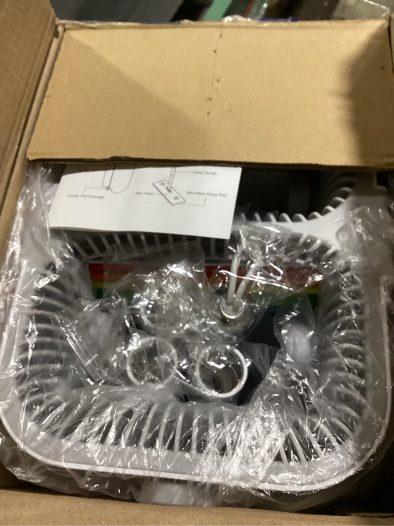 Condition photo showing New/Like New for Mop and Bucket Set, Flat Mop and Bucket System, Mop Bucket with Wringer, Wall Mop with Adjustable Handle (Max 61 Inches), 5 Washable Microfiber Mop Pads