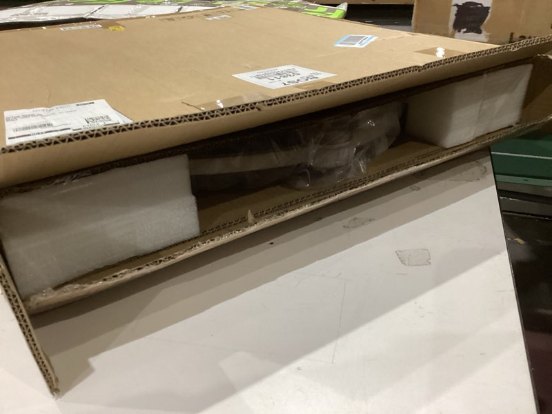 Condition photo showing Good Condition for COCOSTAR 28 Inch White Beaded Chandelier Bohemian Style, 6-Light Wagon Wheel Wood Country Chandelier, Farmhouse Chandeliers for Dining Room, White with Gold (Bulb Not Incl.) White with Gold 28 inches