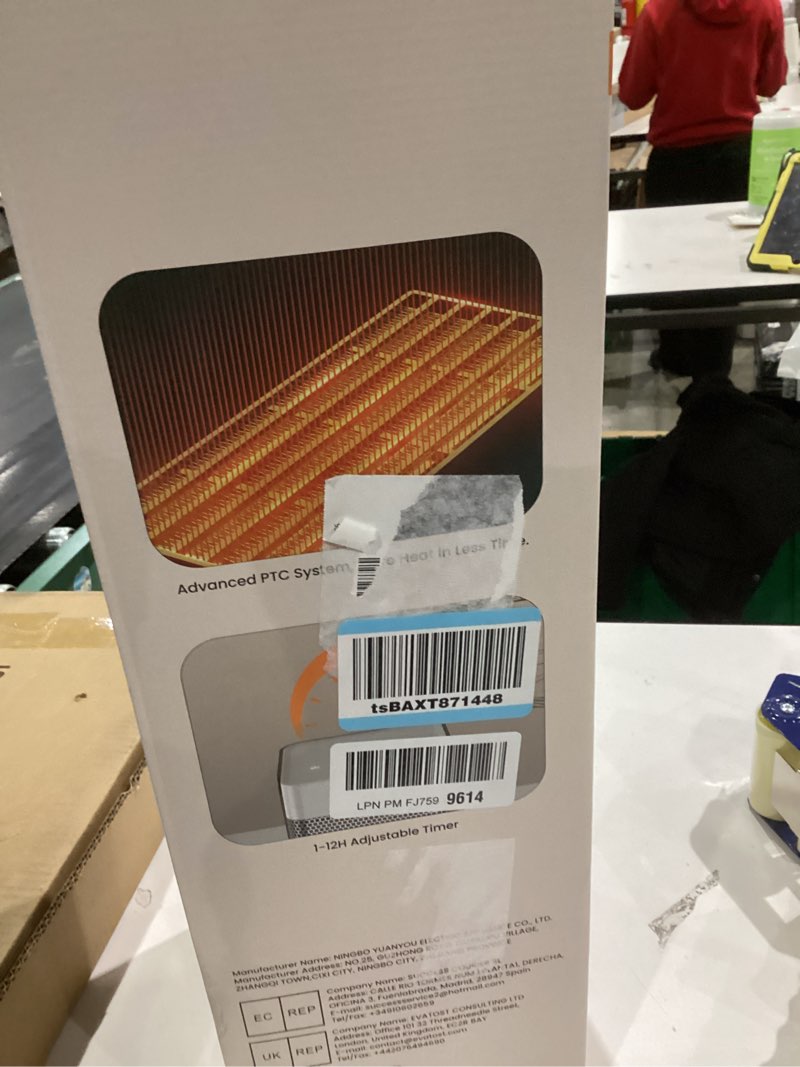 Condition photo showing Good Condition for Space Heaters for Indoor Use, 1500W PTC Ceramic Electric Heater with Thermostat, Room Temperature Display, 70° Oscillation, Remote Control, 12H Timer, Quiet Portable Heater for Office Bedroom