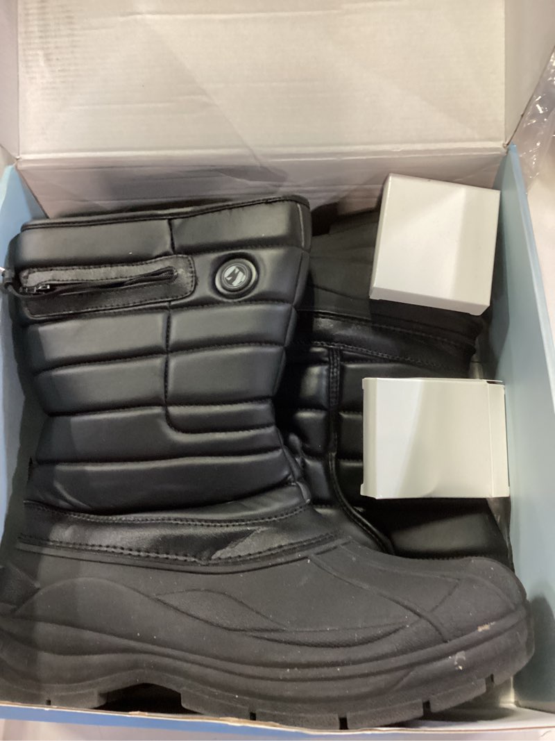 Condition photo showing As Is for Heated Boot for Men and Women- Skiing Hunting Non-Slip Water Proof Electric Heating Shoe, Upgraded 6000mAh Battery Black Men's 11