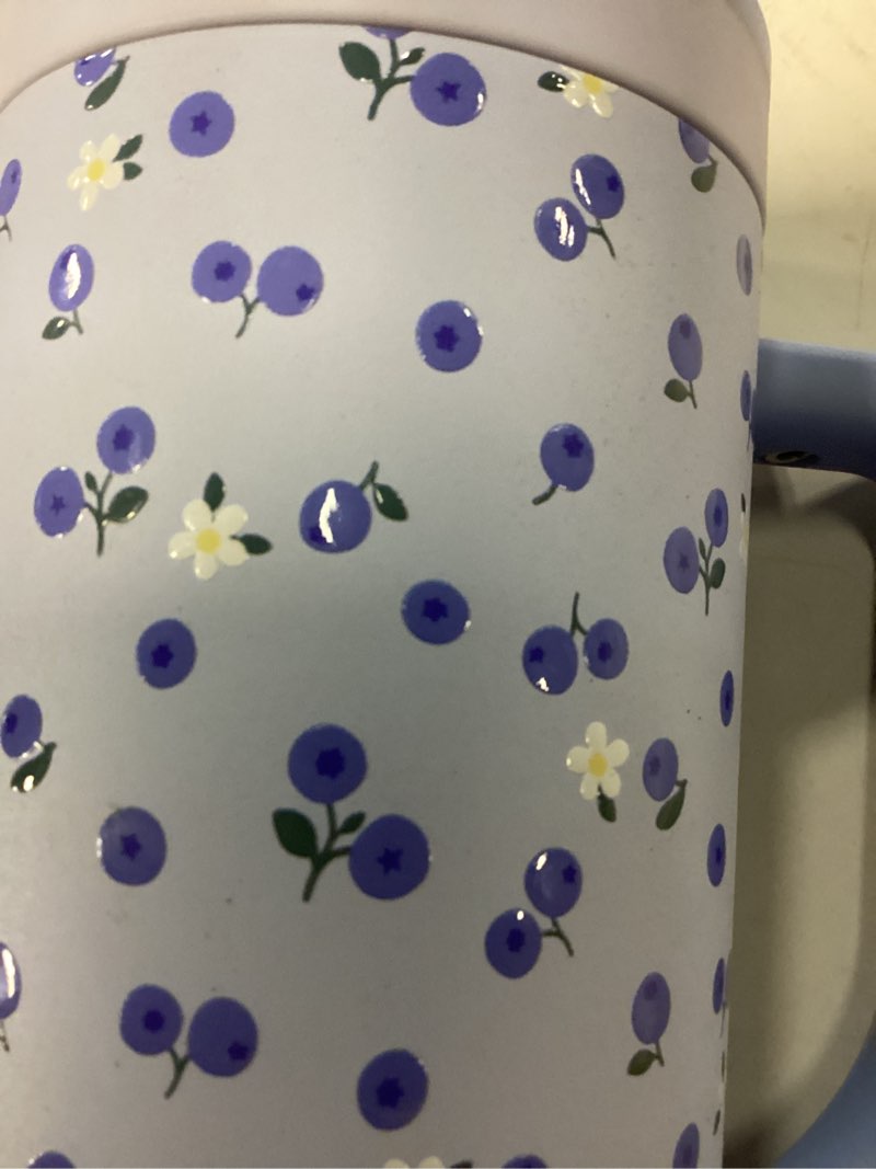 Condition photo showing As Is for ello oasis 30oz stainless steel tumbler - blueberries 30 ounces blueberries