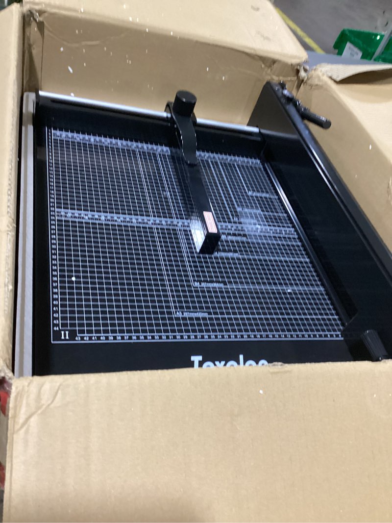 Condition photo showing New/Like New for texalan(r) heavy duty guillotine paper cutter black 400 sheets stack paper trimmer (a3-17'' paper cutter)
