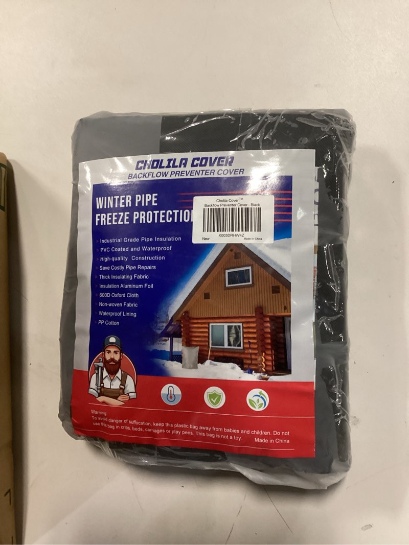 Condition photo showing New/Like New for Backflow Preventer Cover Insulated with Thicker 7 Layers Fabric, 16" W x 20" H Backflow Cover with Aluminum Foil Layer for Winter Pipe Freeze Protection, Backflow Insulation Cover Black 16"W × 20"H