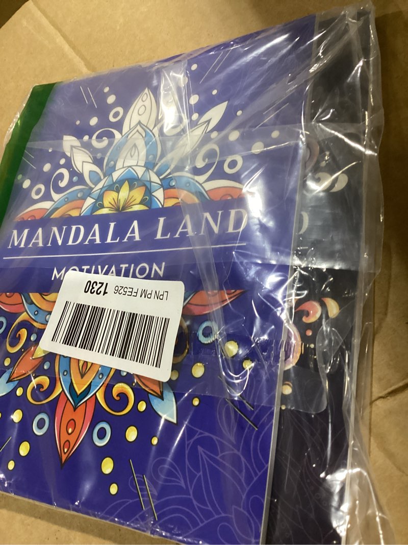 Condition photo showing Good Condition for RYVE Mandala Coloring Book for Adults (2 Pack) – 60 Unique Mandalas for Relaxation, Anxiety & Stress Relief – Mindfulness Adult Coloring Book for Women & Men, Inspirational Gifts for Women Relaxation - Mandala Land