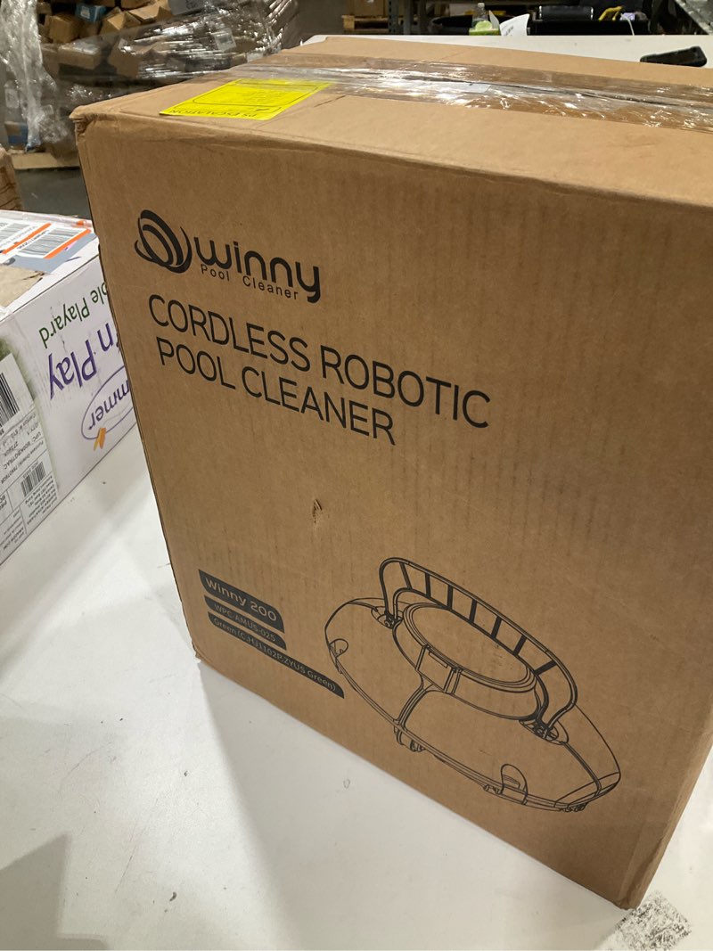 Condition photo showing As Is for cordless robotic pool cleaner