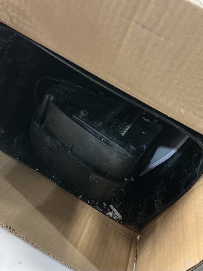 Condition photo showing As Is for amazon basics cross cut paper and credit card shredder, 12 sheet (new model), black 12 sheet black
