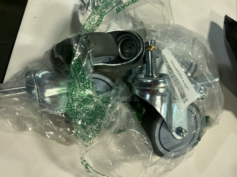 Condition photo showing Good Condition for 3-Inch Swivel Stem Caster, 7/16-Inch Stem Diameter Rubber Wheel, Heavy Duty TPR Replacement Wheels for Rubbermaid Mop Bucket Cart Grill Casters - 4 Pack (2 Brakes 2 Swivel) Stem 7/16" x 1-3/8" 3 Inch-175LB (2 Double Brakes)