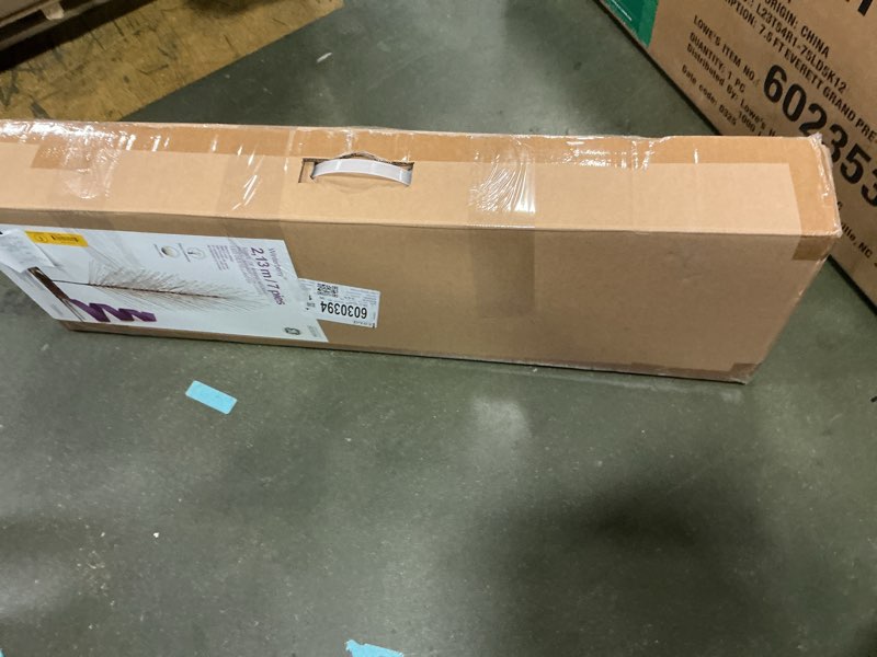 Condition photo showing As Is for 25051 - GE Winterberry® Black Branch Tree, 7 ft., Random Sparkle LED, 2880ct MicroBright Lights, Warm White