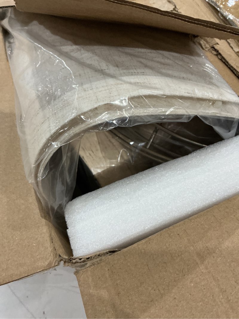 Condition photo showing Good Condition for Seealle Farmhouse Table Lamps Set of 2 - Rustic Lamp for Bedroom Living Room, 22" Boho Bedside Lamps for Night Stands End Table Office Desk Lamp Nightstand Clearance with Linen Shades(Antique White) B. Antique White