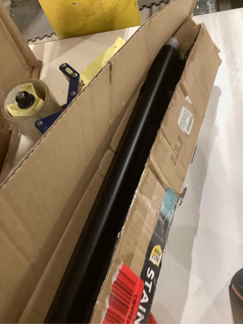 Condition photo showing Good Condition for Zenna Home Tension Shower Curtain Rod, No Drill Adjustable Tension Curtain Rod for Bathroom, Rustproof, Easy Install Expandable Shower Curtain Rods, 26 to 76 Inches, Matte Black