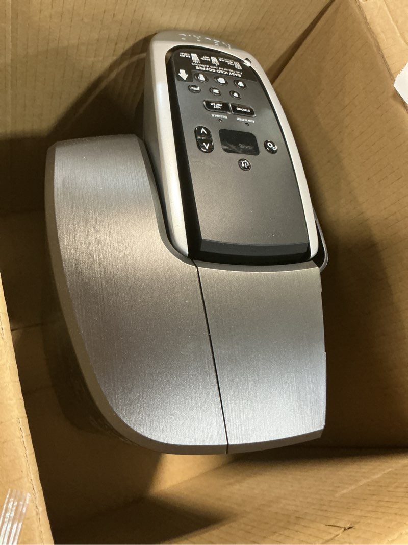 Condition photo showing As Is for Keurig K-Elite Single Serve K-Cup Pod Coffee Maker, with Strength and Temperature Control, Iced Coffee Capability, 8 to 12oz Brew Size, Programmable, Brushed Slate