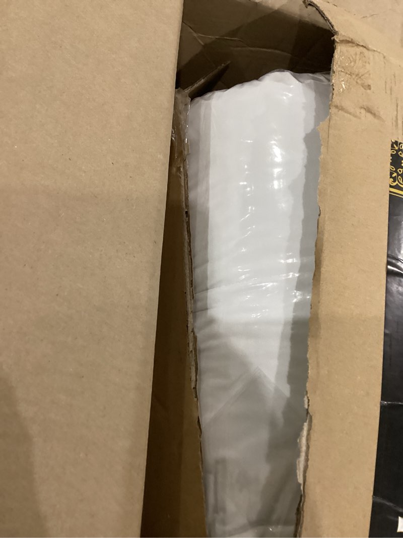 Condition photo showing Good Condition for extra thick fitted mattress topper - king size | soft & cooling pillow top mattress pad & protector | bed topper for back pain, straps stretch 6" to 22" deep king milky white -2 inch
