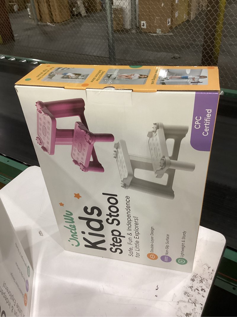 Condition photo showing New/Like New for Kids Step Stool for Toddlers - Dual Height Potty Training Stool for Bathroom Sink & Kitchen, Non-Slip 2 Step Stool, Holds up to 200lbs, Sturdy Safety Helper for Kids (2 Pack)