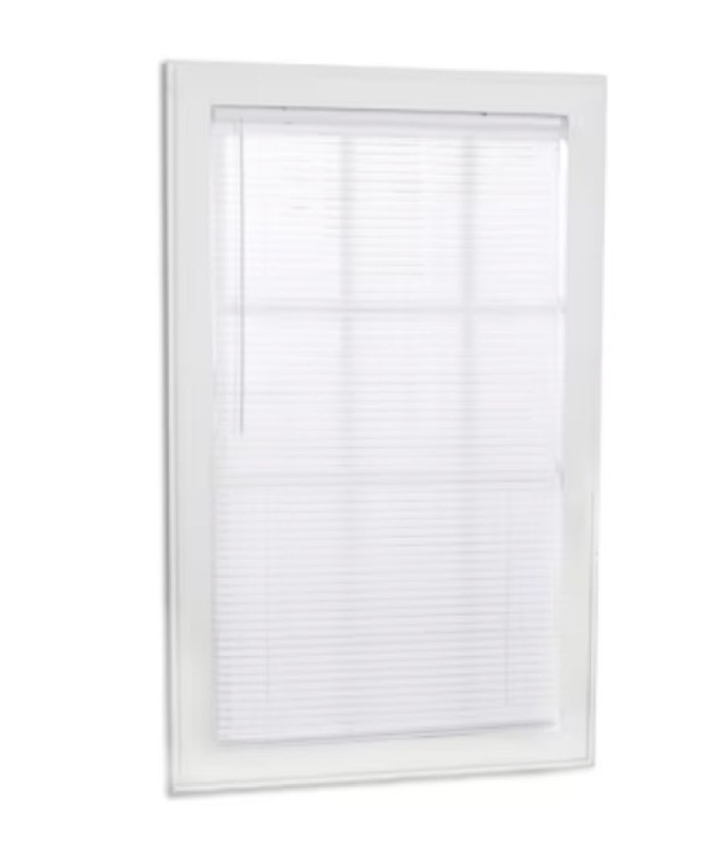 Project Source Light Filtering 1-in Slat Width 27-in x 64-in Cordless White Vinyl Light Filtering