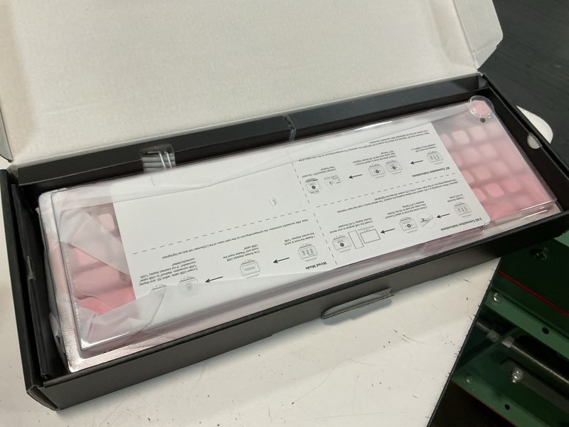 Condition photo showing Good Condition for aula s98 pro wireless mechanical keyboard with screen & knob,2.4ghz/usb-c/bt5.0 hot swappable pink creamy keyboard,pre-lubed linear switches,side printed pbt keycaps,rgb backlit gaming keyboards side printed pink