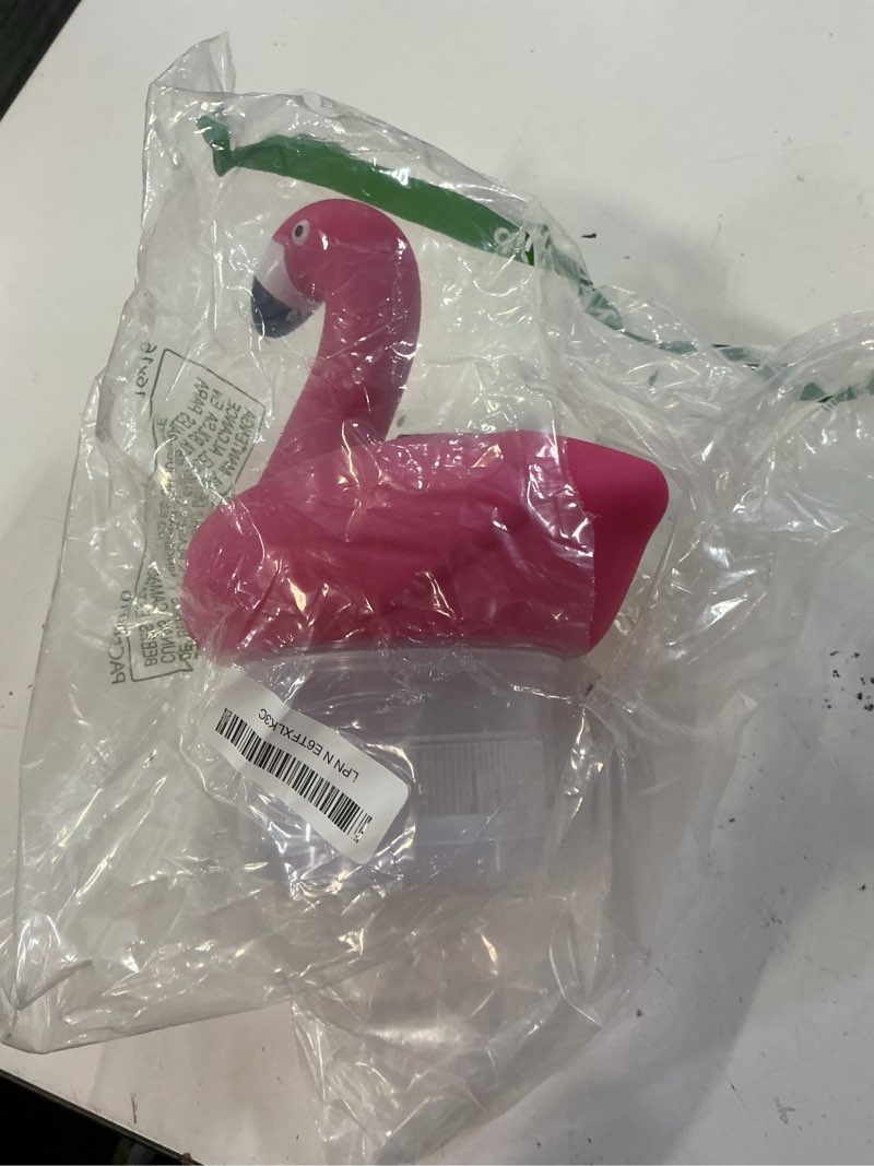 Condition photo showing Good Condition for pool chlorine floater, solar flamingo chlorine tablet floater w/adjustable release, chlorine floater glow in the dark large capacity floating chlorines dispenser for pool hot tub spa, pink