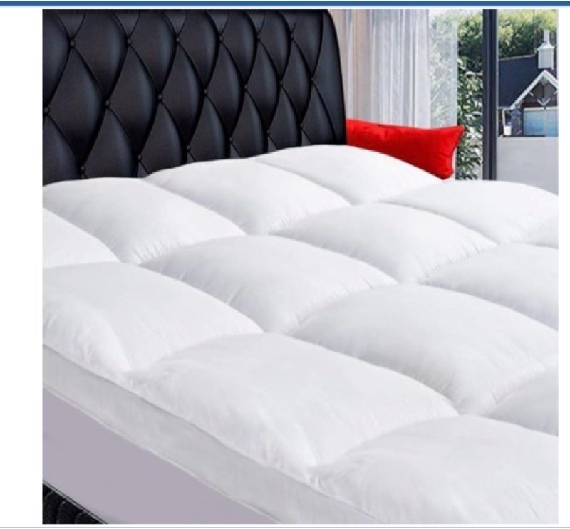 COONP King Mattress Topper, Extra Thick Pillowtop, Cooling Plush Mattress Pad Cover Cotton Top Bed T