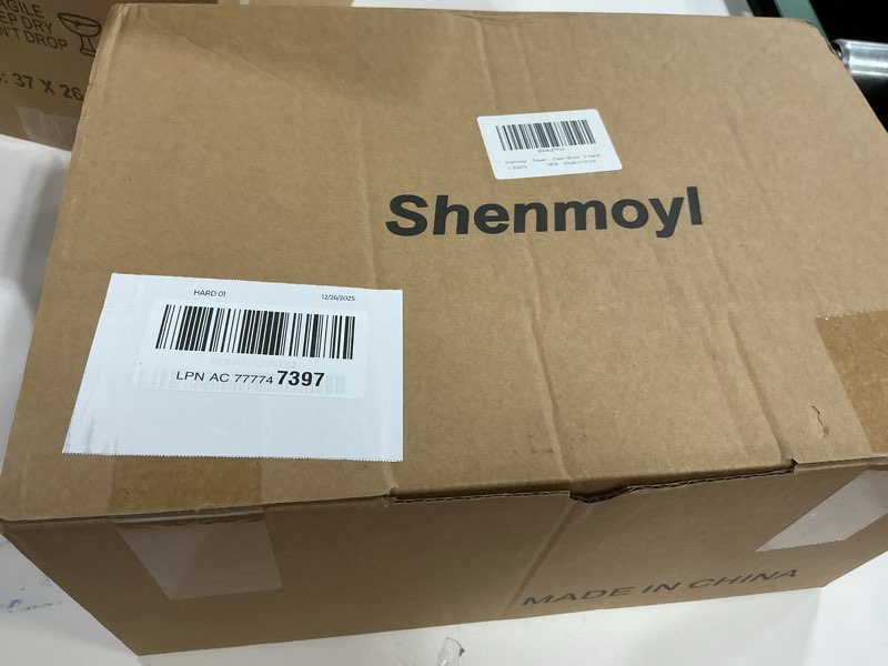 Condition photo showing New/Like New for Shenmoyl Bathroom Light Fixtures, 2-Light Black Vanity wall Light Over Mirror with Clear Tulip Glass