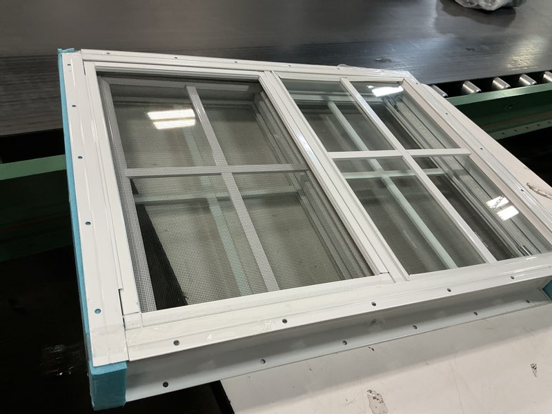 Condition photo showing As Is for  2 Pack Shed Window, 19\" W x 24\" H Flush Mount Window with Tempered Glass for Sheds, Chicken Coops, Garage and Playhouse (White)