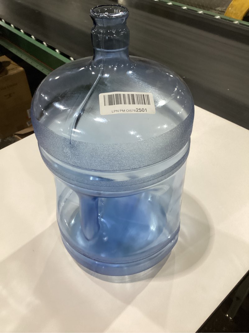 Condition photo showing As Is for Brio 5 Gallon Plastic Crown Cap Reusable Water Bottle Container Polycarbonate, DENTED