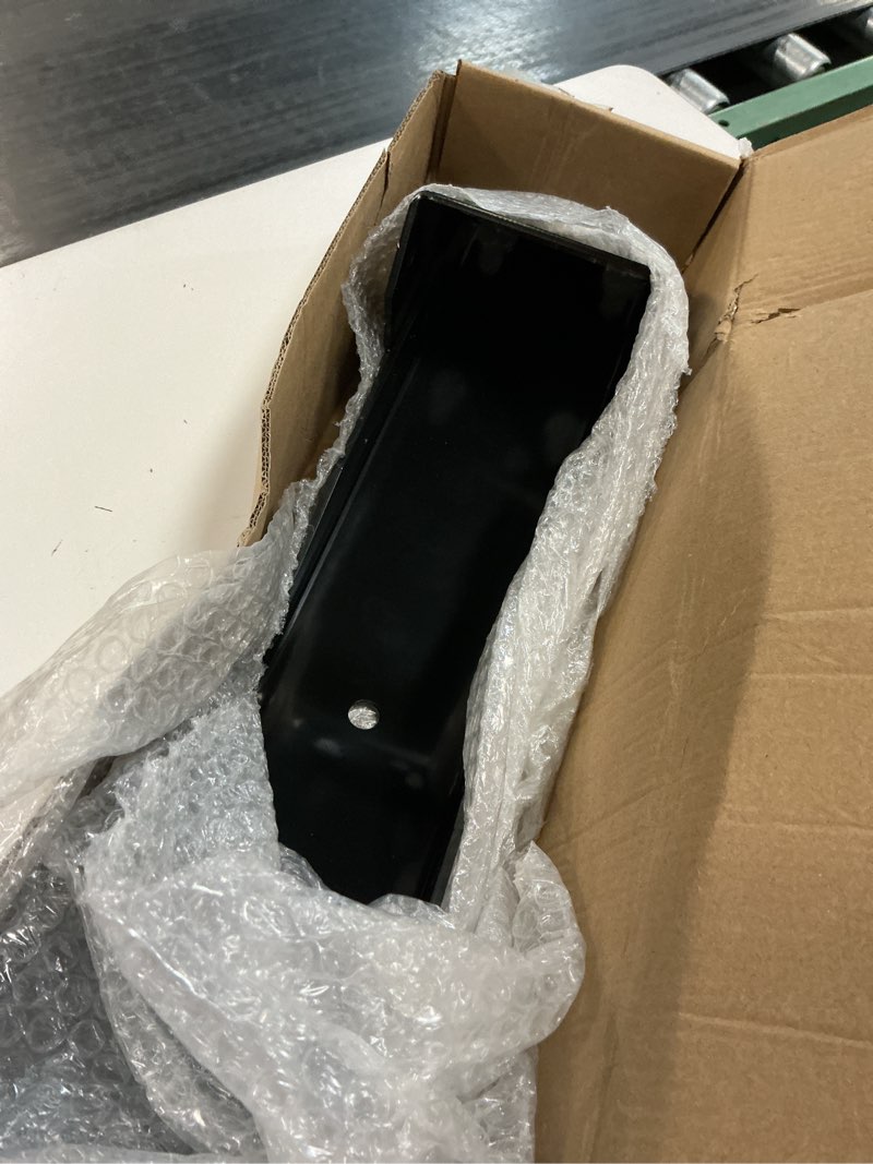 Condition photo showing Good Condition for black support bracket 532180923 compatible with lawn tractor bagger husqvarna models, replacement part 531168201