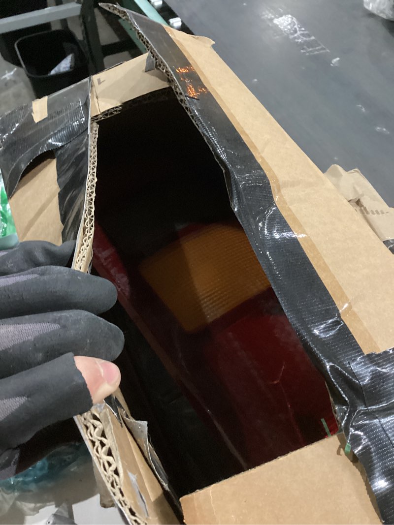 Condition photo showing As Is for Tail Light Housing Compatible With 1999-2002 Chevy Silverado 1500 2500 3500 1999-2006 GMC Sierra Driver and Passenger Side Red Rear Brake Lamps Without Bulb,Red+Amber+White, Black Edge