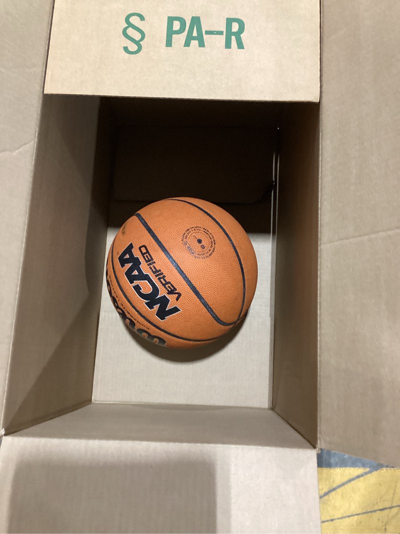 Condition photo showing As Is for wilson verified indoor/outdoor basketballs brown/black size 6 - 28.5"