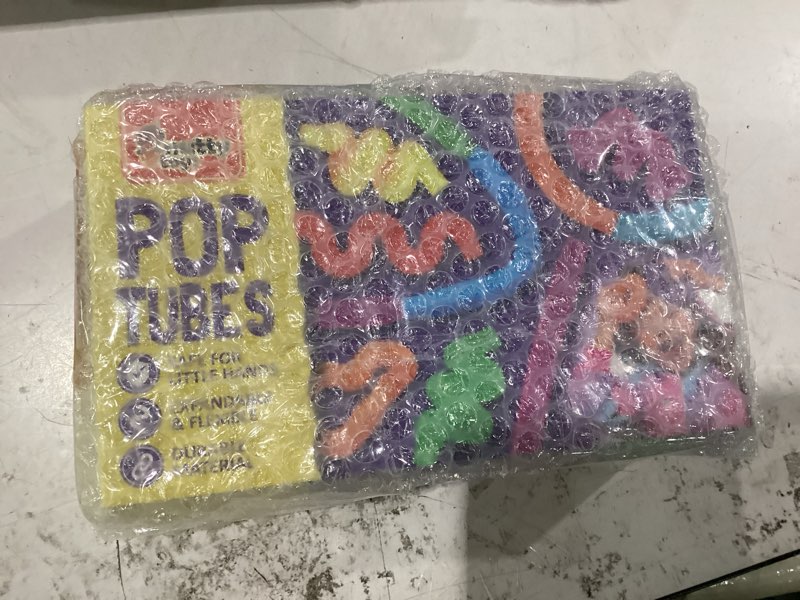 Condition photo showing New/Like New for nutty toys pop tubes - large 8-pack sensory toys - creative stem learning for kids & toddlers - connect & pop! top adhd autism fidget 2026, best boy & girl easter basket stuffers gifts idea
