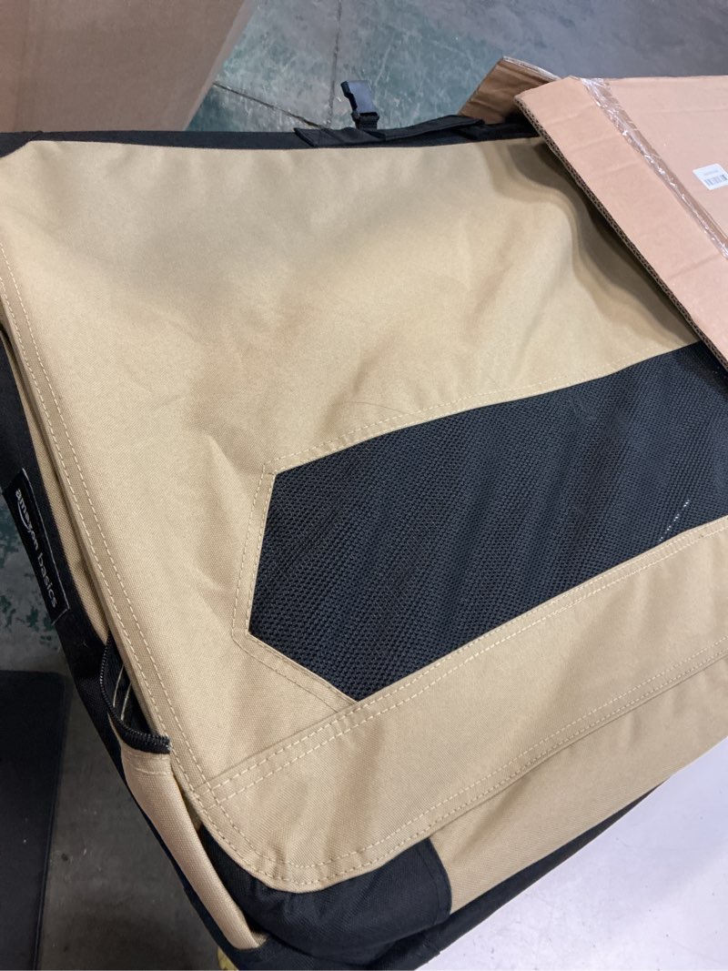 Condition photo showing Good Condition for amazon basics 2 door foldable and portable travel pet kennel for cat, dog, rabbit, 26 inch, tan, s 26" x 18" x 18" tan s 26" x 18" x 18"