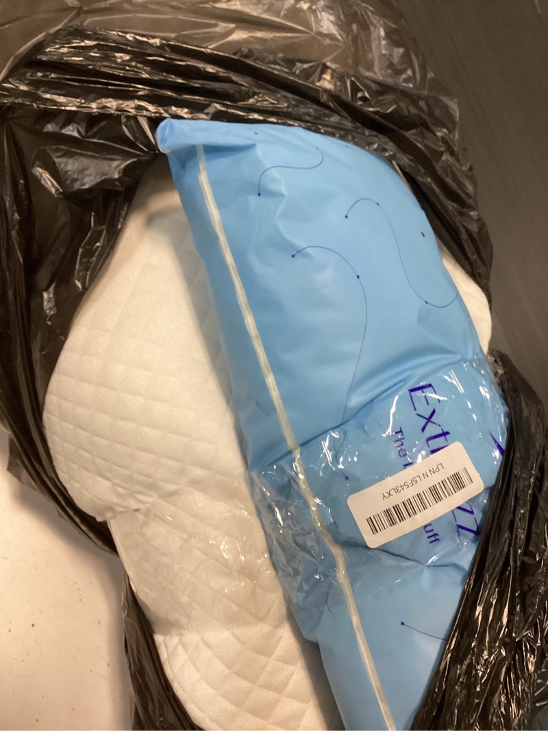 Condition photo showing As Is for DreamyBlue Signature Pillow w/Adjustable Loft • Shredded Memory Foam Fill • Neutral Alignment for Side, Back, and Stomach Sleepers • Washable Bamboo Rayon Cover • CertiPUR-US Certified Foam (King) King (Pack of 1)