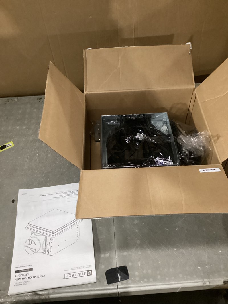 utilitech utilitech 1.0-sone 80-cfm white decorative lighted bathroom fan item #6270526 | model #7141-80-l