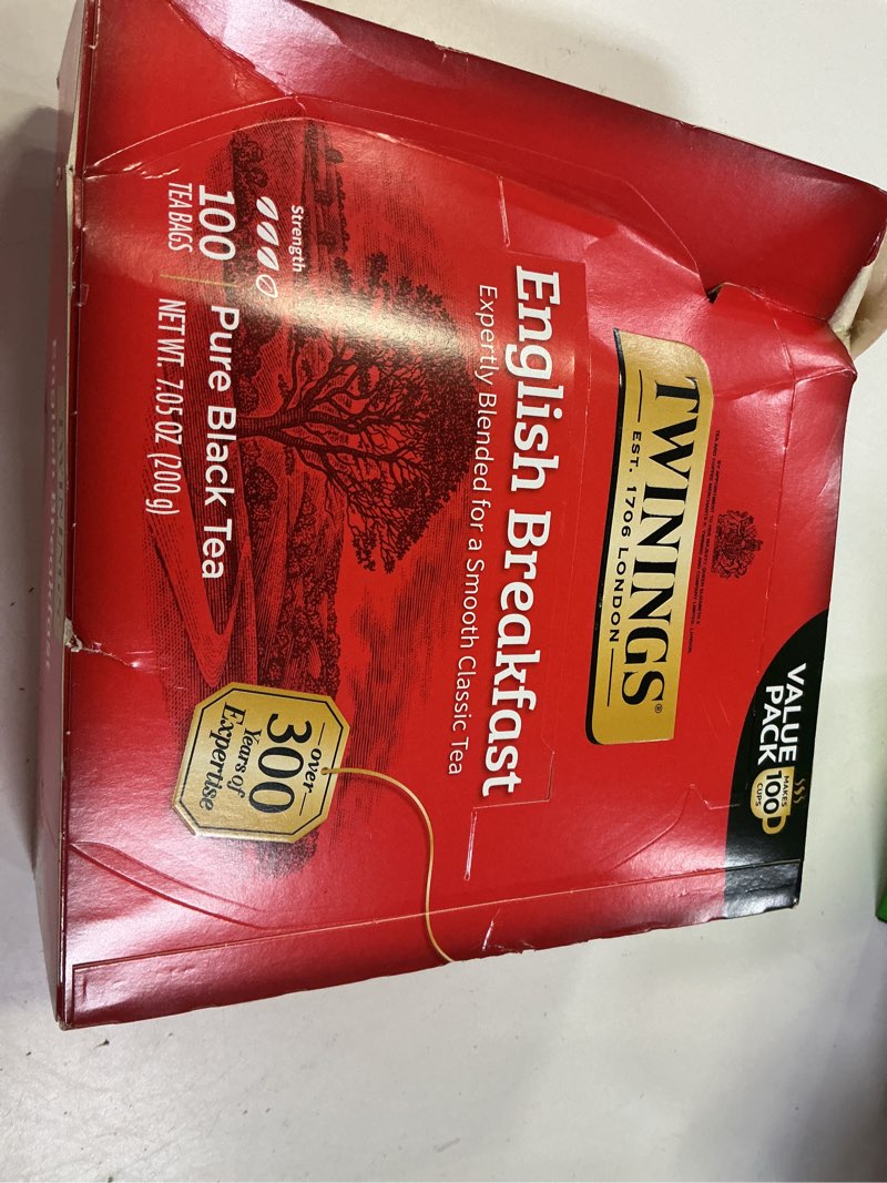 Condition photo showing Good Condition for twinings english breakfast black tea  100 ct