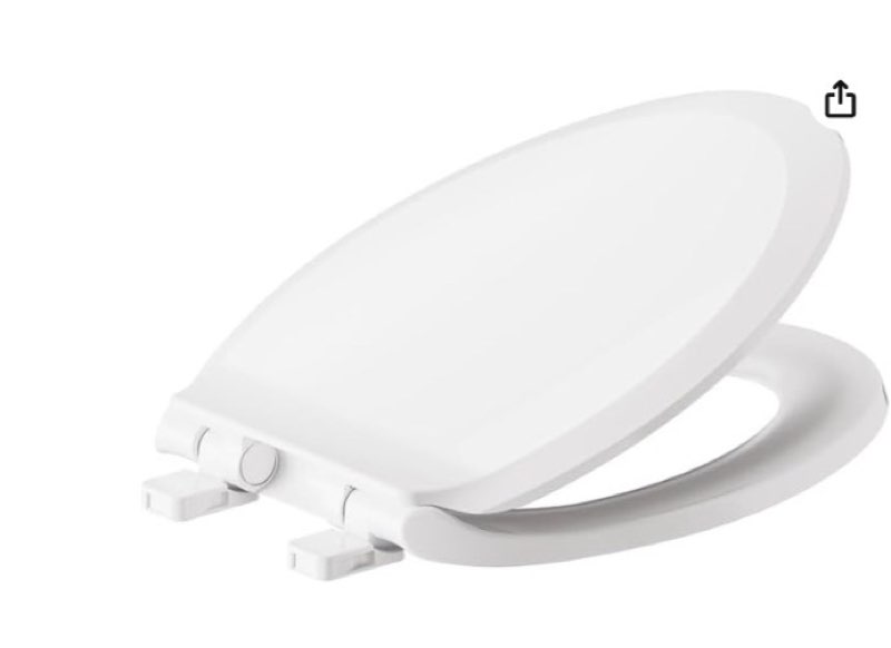 American Standard 5055A65C.020 Vormax Contemporary Elongated Toilet Seat with TriVantage, White