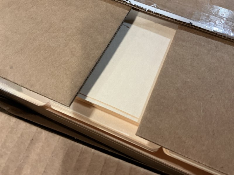 Condition photo showing Good Condition for amazon basics file folders with tabs for filing, 1/3-cut tab, assorted positions, 8.5x11 inches, letter size, manila, pack of 100 manila letter