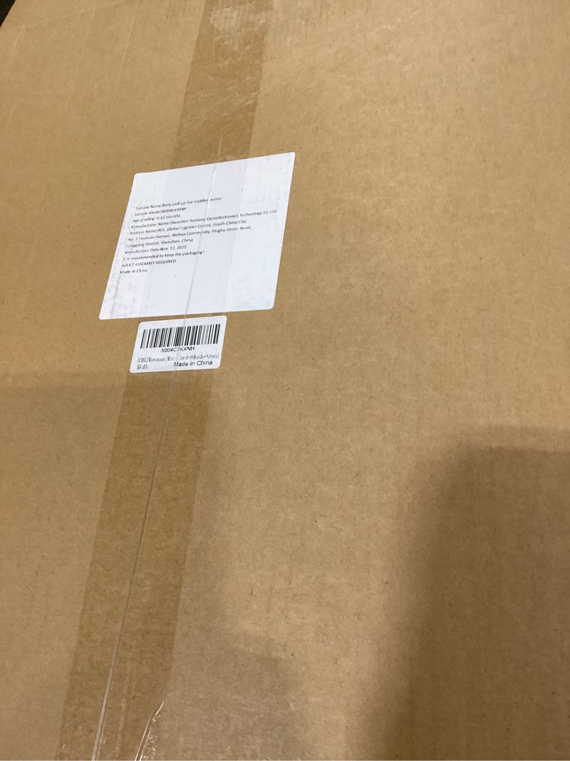 Condition photo showing New/Like New for Montessori Mirror with Bar, Baby Pull to Stand Toys, Easy Assembly Natural Frame, Adjustable Infant Mirror, Montessori Furniture for Toddler 6-18 Months-Natural