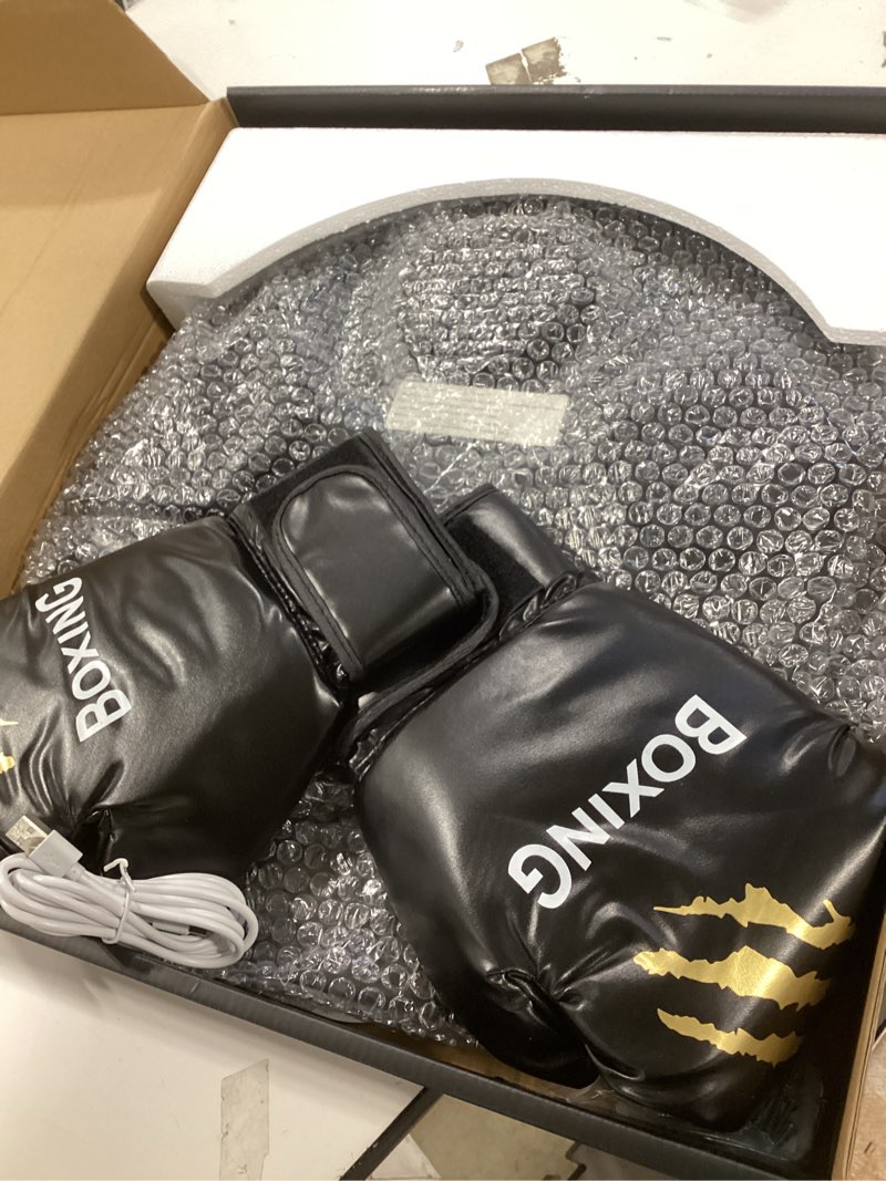 Condition photo showing Good Condition for music boxing machine, interactive punching trainer with boxing gloves, large size wall mounted electronic boxing target for adult kids, 9 modes & 9 speeds