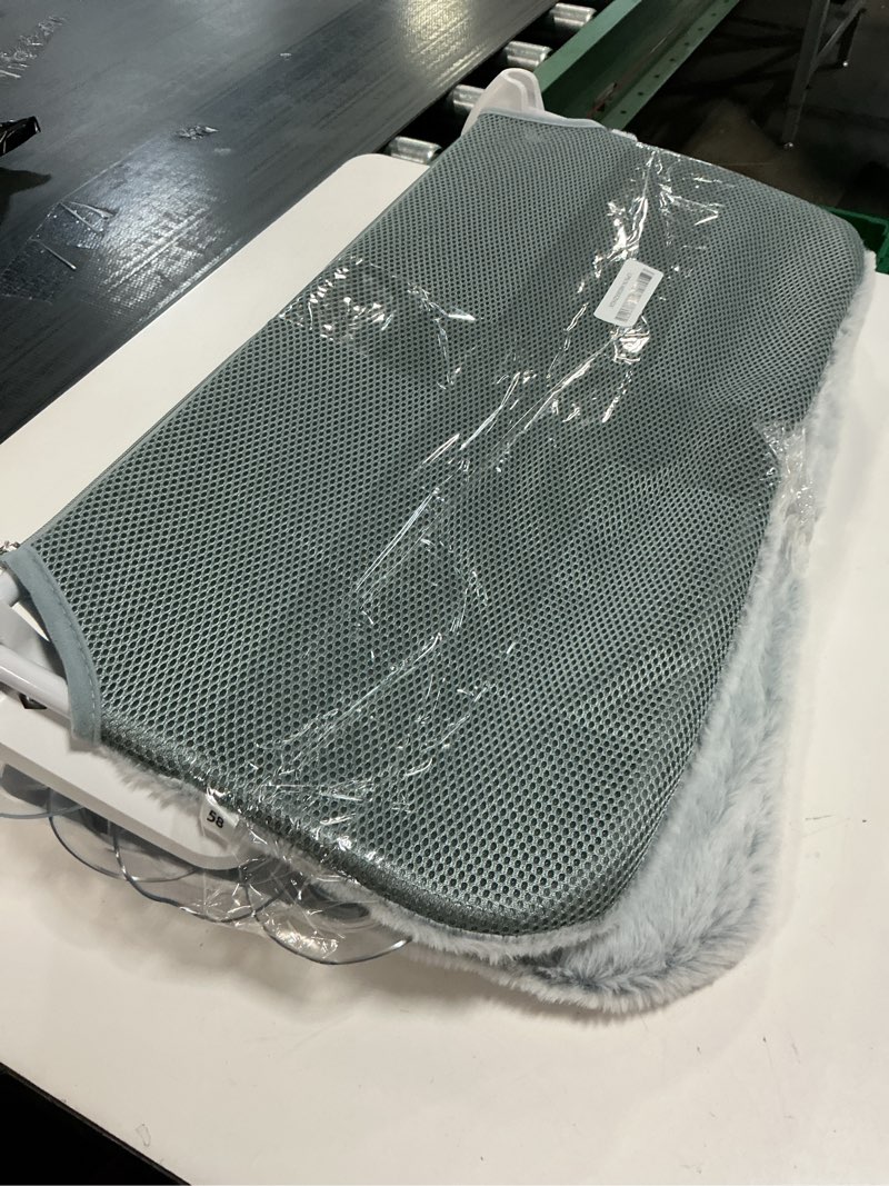 Condition photo showing As Is for 2PC Cat Window Perch Cordless Foldable Cat Hammock Bed for Window with Metal Frame and Reversible Cover, Large Suction Cups Window Resting Seat for Indoor Cats (Cat Bed, L-2PC) Cat Bed - L