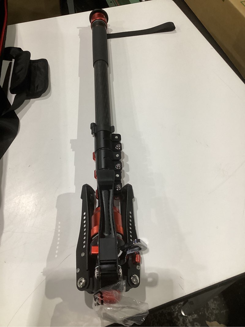 Condition photo showing Good Condition for ifootage cobra 3 monopod c180f-p, 71" monopod for cameras carbon fiber travel monopod with feet, 1/4'' & 3/8'' quick release compatible with sony canon nikon dslr camera, payload 17.64lbs/8kg c180f-p(carbon)