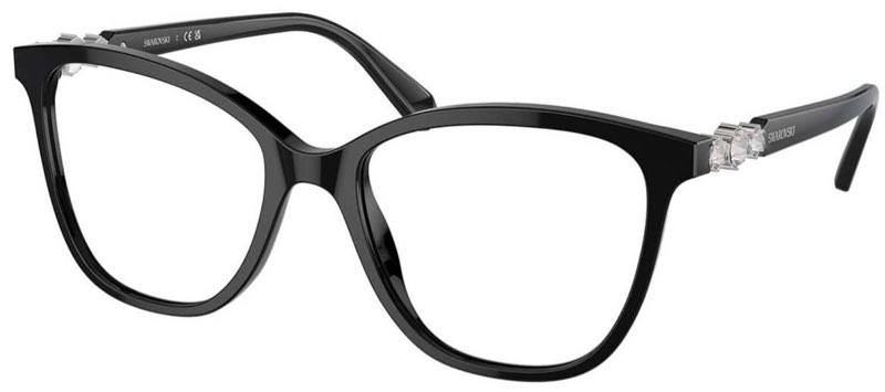Swarovski SK2020F Asian Fit 1001 Women's Eyeglasses Black Size 55 (Frame Only) - Blue Light Block Available