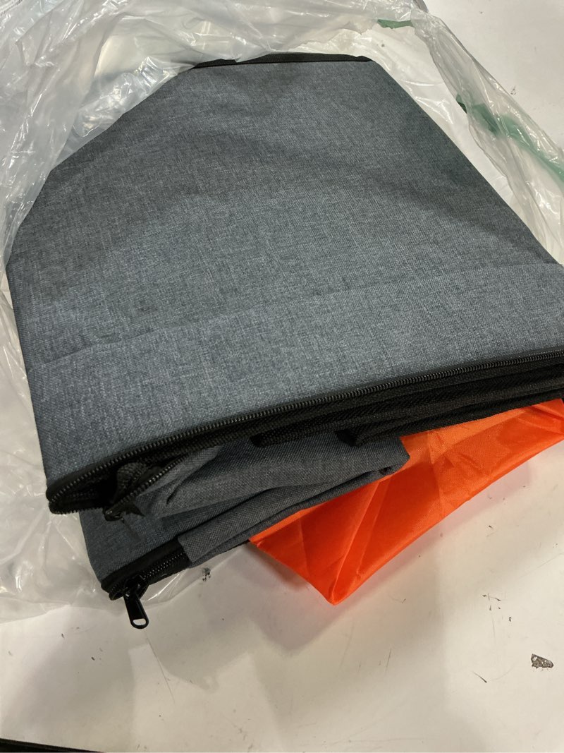 Condition photo showing Good Condition for xl toy storage organizer with play mat - storage bag/box for kids, boys, girls, nursery, playroom - basket for building bricks/blocks - collapsible fabric cube bin, 13"x13"x15" dark gray