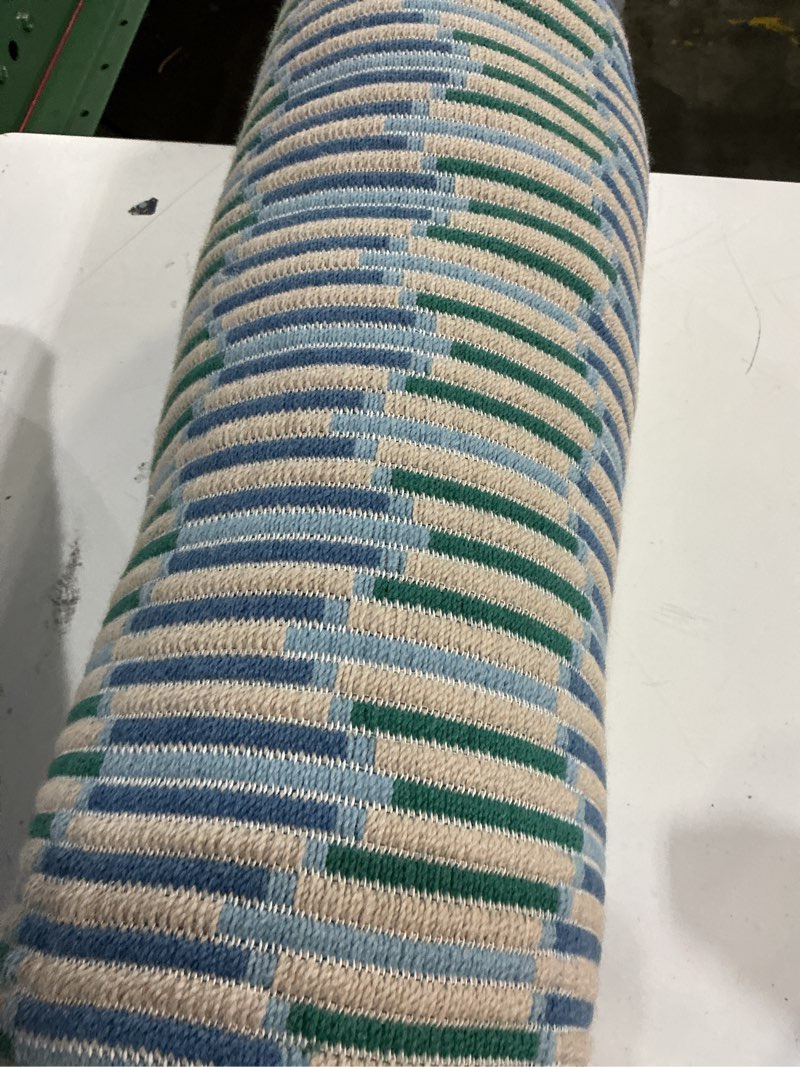 Condition photo showing As Is for (3 pcs)8\"x20\" wavy stripe woven bolster pillow multi-cool - threshold™