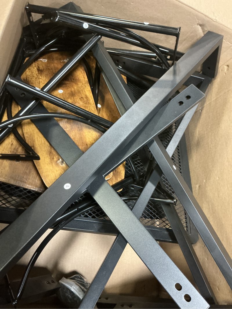 Condition photo showing As Is for Round Dining Table Set for 6, Kitchen Table and Chairs for 4, Circle Table Round Pedestal Dining Room Dinner Dinette Table Set,5 Piece Space Saving Wood Kitchen & Dining Room Tables (Vintage, 51In) Vintage 51In